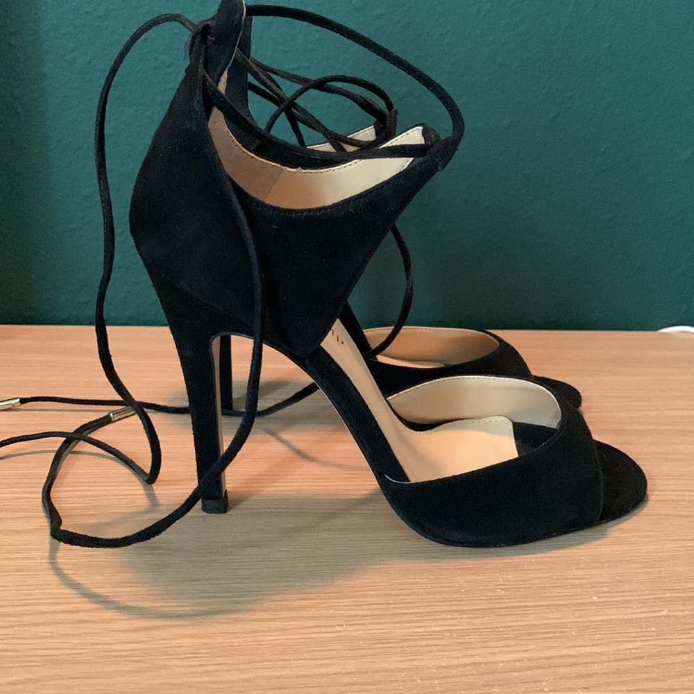 Suede high heels